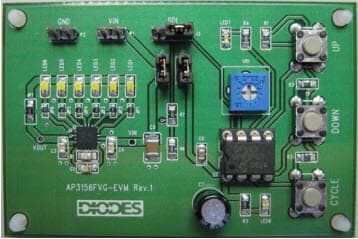 AP3156FVGEVM, Evaluation Board based on AP3156 High Efficiency Charge-Pump White LED Driver