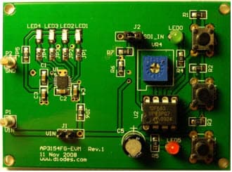 AP3154AEVM, Evaluation Board based on AP3154A 120mA High Efficiency Charge-Pump White LED Driver