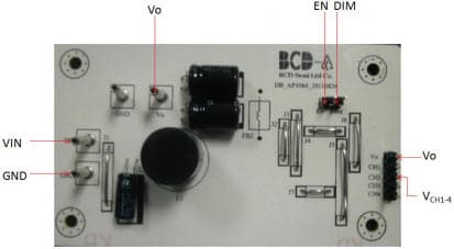 AP3064EV1, Evaluation Board based on AP3064 High Efficiency Boost Controller