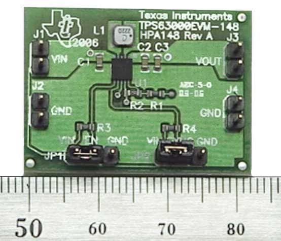 TPS63000EVM-148 Evaluation Module Board for Buck-Boost Converter 5.5V Input, 3.3V Output, 1A