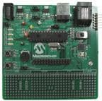 DM300027, Starter Development Board supports 28-pin PIC24 Microcontrollers or dsPIC Digital Signal Controller (DSC) devices