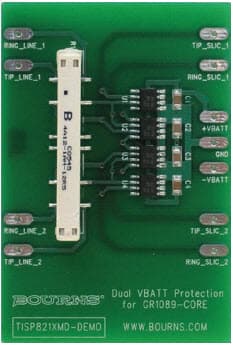 TISP821XMD-DEMO, TISP821xMD Evaluation Board based on Dual VBATT Protection for GR-1089-CORE