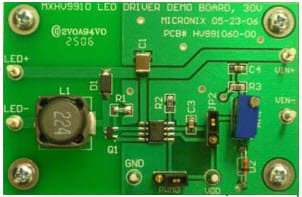 MXHV9910DB1, Demo Board based on MXHV9910 30VDC LED Driver