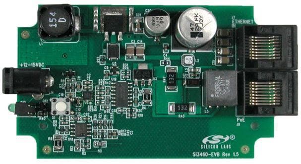 SI3460-EVB, Evaluation Board for Si3460 a single-port -48 V power management controller for IEEE 802.3af compliant Power Sourcing Equipment