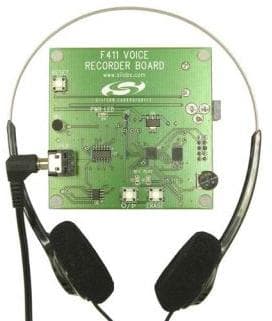 VOICE-RECORD-RD, Voice Recorder Reference Design Kit based on C8051F411 8051 MCU