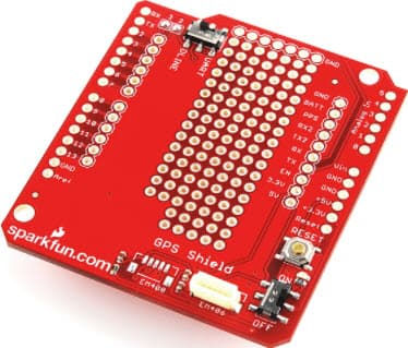 GPS-09817, GPS Shield Development Kit based on EM406 GPS Module