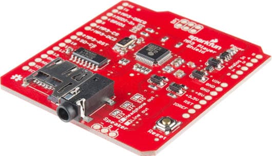 DEV-12660, SparkFun MP3 Player Shield based on VS1053 Audio CODEC