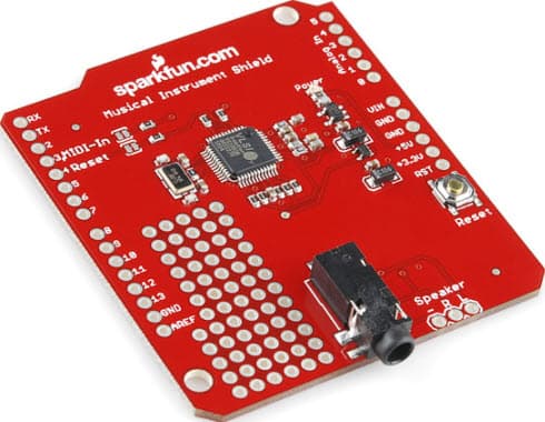 DEV-10587, SparkFun Music Instrument Shield based on VS1053 MP3/MIDI Codec