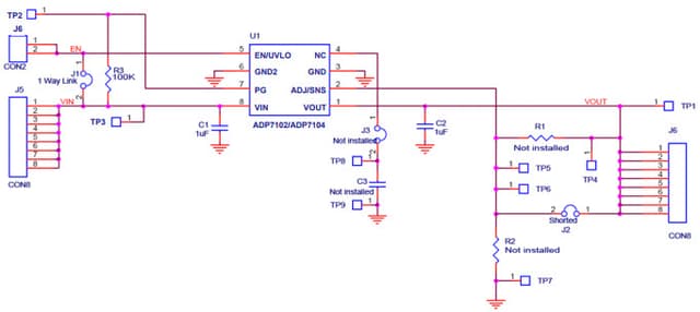 EVAL-ADP7104, Evaluation Board based on ADP7102 LDO Regulator ...