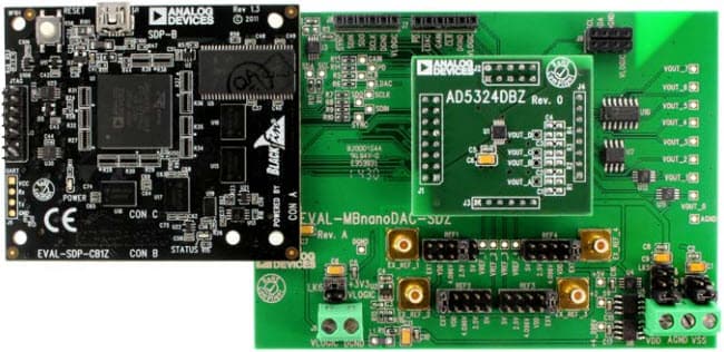 EVAL-AD5324DBZ, Evaluation Board for Evaluating the AD5324, 12-Bit, Quad Channel Voltage Output Digital-to-Analog Converter (DAC)