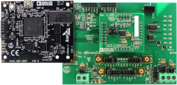 EVAL-AD5338RDBZ, Evaluation Board for Evaluating the AD5338R, 10-Bit, Dual-Channel, Voltage Output DAC