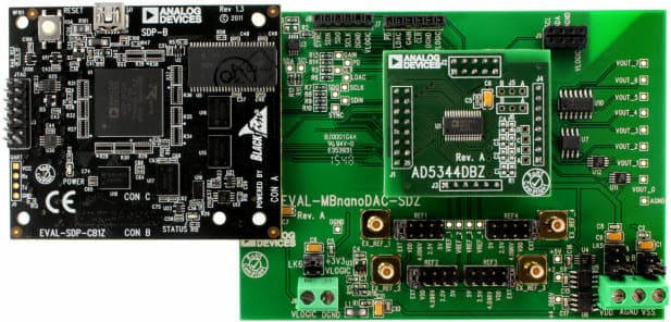 EVAL-AD5344DBZ, Evaluation Board for Evaluating the AD5344, 12-Bit, Quad-Channel Voltage Output Digital-to-Analog Converter (DAC)