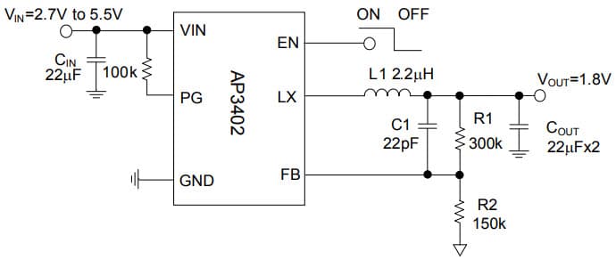 AN1146 - Application Circuit based on AP3420 2A Step-Down DC-DC Converter