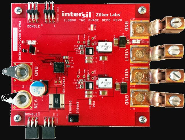 ZL8800-2PH-DEMO1Z, Demonstration Board for ZL8800 Dual Phase DC/DC Digital Controller