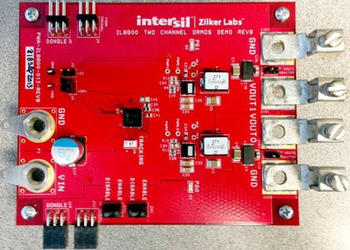 ZL8800-2CH-DEMO1Z, Demonstration Board for ZL8800 Dual Channel DC/DC Digital Controller