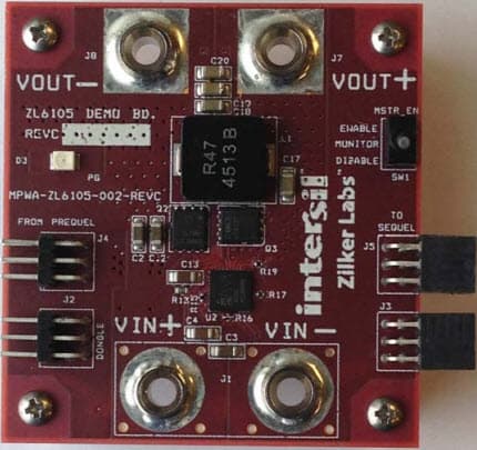 ZL6105-1CH-DEMO1Z, Demonstration Board for ZL6105 Digital DC/DC Controller with Drivers and Auto Compensation