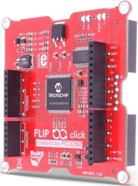 MIKROE-2707, Flip&Click PIC32MZ Two-Sided Development Board based on PIC32MZ MCU