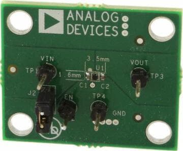 ADP190CB-EVALZ, Evaluation board is used to demonstrate functionality of ADP190 power switch