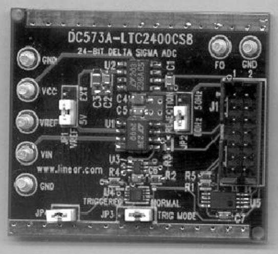 DC573A, LTC2400CS8 Demo Board, 24-Bit Delta Sigma ADC