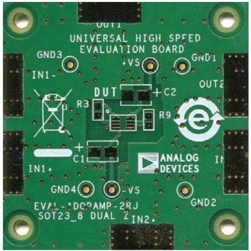 AD8039ART-EBZ, Universal Evaluation Board for Dual, High Speed Op-Amps Offered in 8-Lead SOT-23 Packages