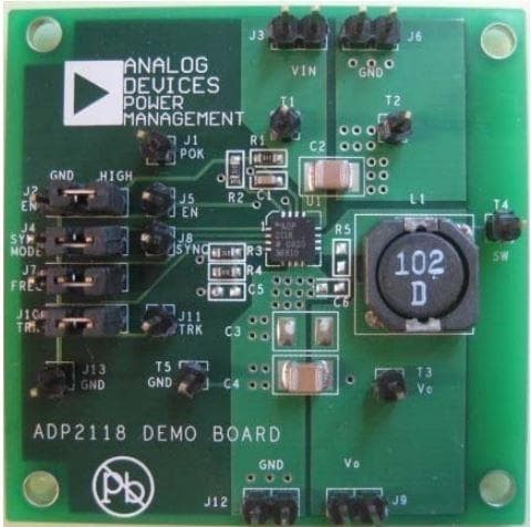 ADP2118-EVALZ, Evaluation Board for ADP2118 the 1.2V DC to DC Single Output Power Supply for Medical