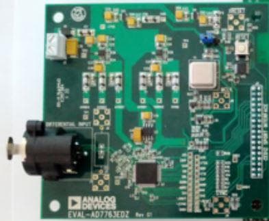 EVAL-AD7763EDZ, Evaluation Board for the AD7763, 24-Bit, 625 KSPS, 1-CH ADC using EVAL-CED1Z Converter Development Board