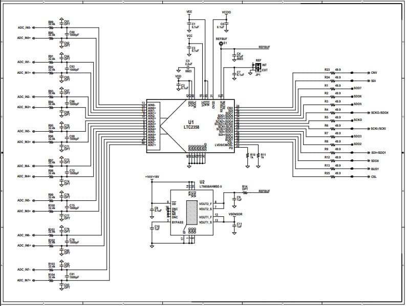 DC2542A, Demo Board based on LTC2358-18, LTM2893, ADA4522-1, LT6658 Isolated Industrial Data Acquisition Board