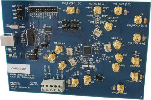 AD9549A/PCBZ, Evaluation Board for Evaluating the AD9549A 8kHz to 750MHz Input Clock Generator