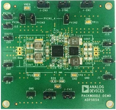 ADP5054-EVALZ, Evaluation Board for ADP5054 4-Ch Power Management Unit (PMU)