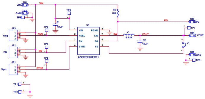 ADP2370CPZ-REDYKIT, RedyKit (ADP2370CP-3.3-EVALZ) for the ADP2370 3.3 VOUT Buck Regulator