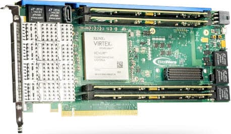 XUPP3R, PCIe FPGA Board is an UltraScale+ 3/4-Length PCIe Board based on VU7P/VU9P/VU11P with Quad QSFP and 512 GBytes DDR4