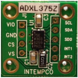 EVAL-ADXL375Z-M, Evaluation Board for Evaluating the ADXL375 3-Axis, ±200 g Digital Accelerometer