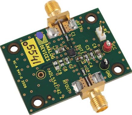 ADL5541-EVALZ, Evaluation Board based on ADL5541 20 MHz to 6 GHz RF/IF Gain Block