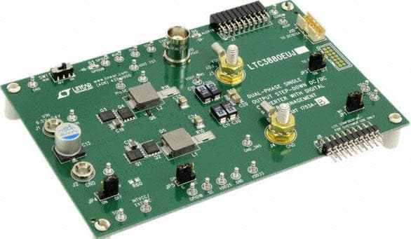 DC1753A-B, Demo Board (DCR SENSE) based on LTC3880EUJ Dual Phase Single Output, PMBus Buck, 6.5V = VIN = 24V, VOUT = 0.5V to 3.3V @ 40A