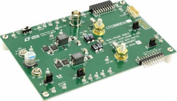 DC1753A-A, Demo Board (RSENSE) based on LTC3880EUJ Dual Phase Single Output, PMBus Buck, 6.5V = VIN = 24V, VOUT = 0.5V to 3.3V @ 40A