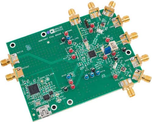 ADRF6807-EVALZ, Evaluation Board based on ADRF6807 700 to 1050 MHz Quadrature Demodulator with Fractional-N PLL