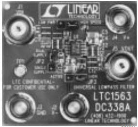 DC338A-B, Demo Board based on LTC1563-3 Active RC Lowpass Filter