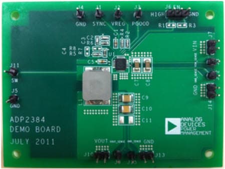 ADP2384-EVALZ, Evaluation Board for ADP2384, 20V, 4A, Synchronous Step-Down DC-to-DC Regulator