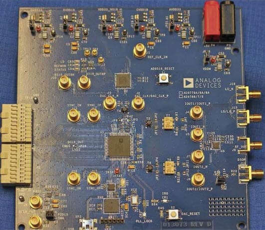 AD9778A-DPG2-EBZ, Evaluation Board for AD9778A Dual, 14-Bit, 1 GSPS Digital to Analog Converter