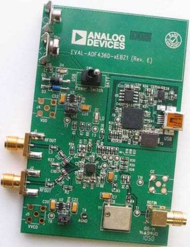 EV-ADF4360-3EB1Z, Evaluation Board for ADF4360-3 Integrated PLL and VCO Frequency Synthesizer