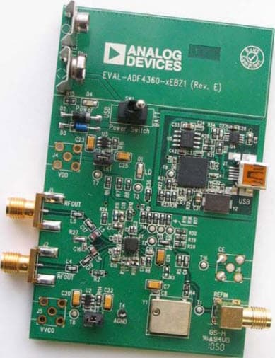 EV-ADF4360-0EB1Z, Evaluation Board for ADF4360-0 Integrated PLL and VCO Frequency Synthesizer