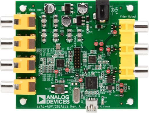 EVAL-ADV7282AEBZ, Evaluation Board for ADV7282A 10-Bit, 4× Oversampled SDTV Video Decoder with Differential Inputs, Deinterlacer