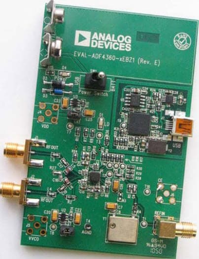 EV-ADF4360-2EB1Z, Evaluation Board for ADF4360-2 Integrated PLL and VCO Frequency Synthesizer