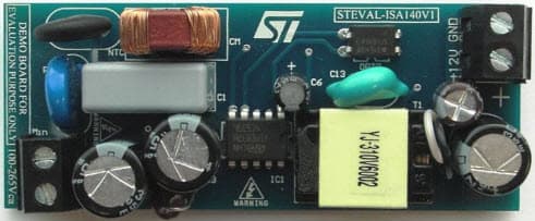 STEVAL-ISA140V1, 15W, 12V Output, Isolated Flyback Converter Evaluation Board based on VIPer Plus - VIPER37HE