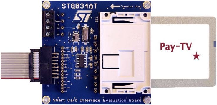 STEVAL-IPT006V1, Smart Card Interface Evaluation Board based on the ST8034AT