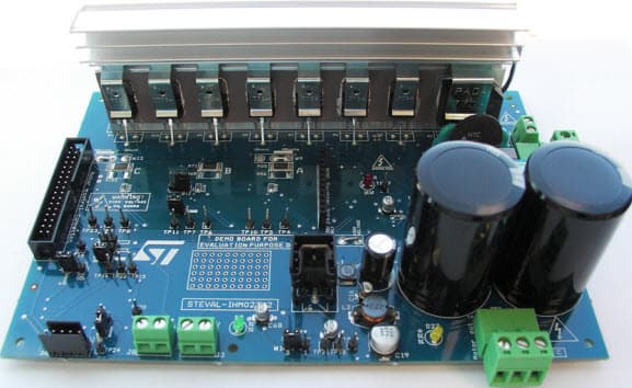 STEVAL-IHM023V3, 1 kW 3-Phase Motor Control Evaluation Board based on L6390 Drivers, STGP10H60DF IGBT