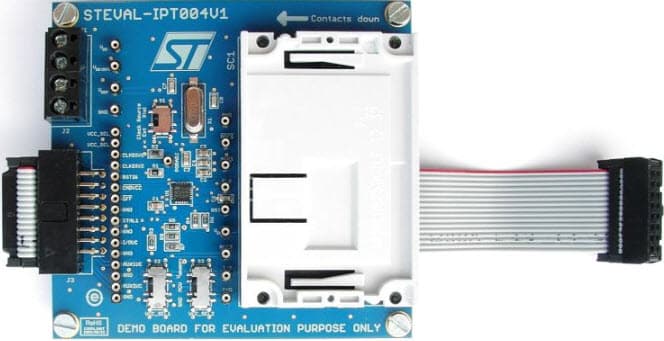 STEVAL-IPT004V1, Smart Card Interface Evaluation Board based on the ST8034HN