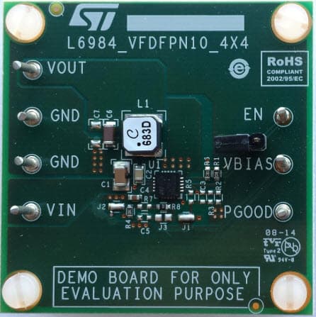 STEVAL-ISA159V1, High-Efficiency Synchronous Step-Down Regulator Evaluation Board based on L6984