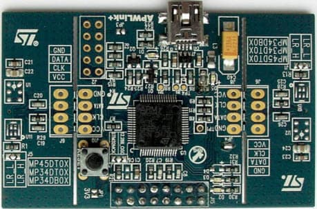 STEVAL-MKI116V1, MEMS Microphone Demonstration Board based on MP34DB01 and STM32