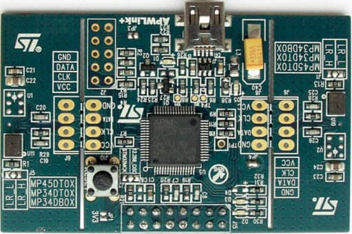 STEVAL-MKI117V1, MEMS Microphone Demonstration Board based on MP34DT01 and STM32